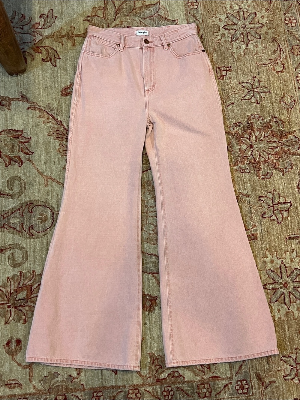 Wrangler Pink Wide-Leg Flare Jeans